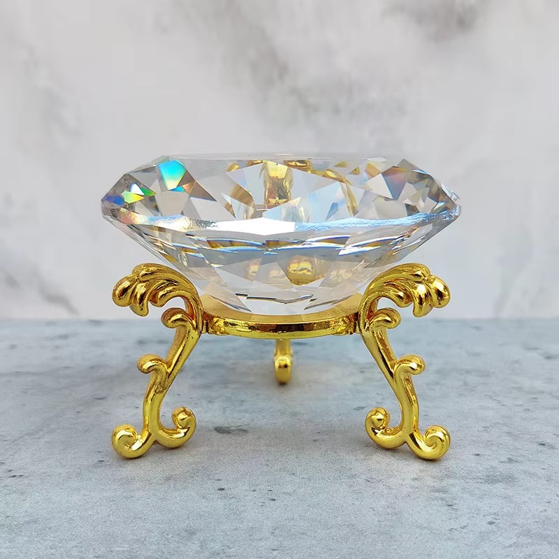 80mm K9 Crystal Diamond With M - Paper Weight Crystal ulasan dan harga