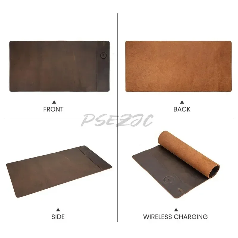 Vintage Cowhide Mouse Pad with - Leather Desk Pad ulasan dan harga