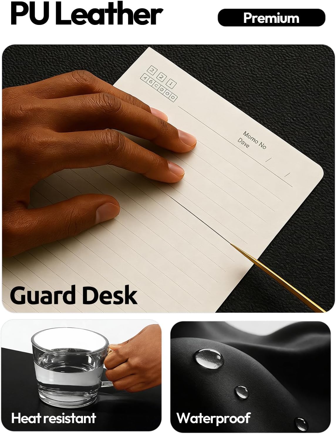 Large PU Leather Desk Pad Prot - Leather Desk Pad ulasan dan harga
