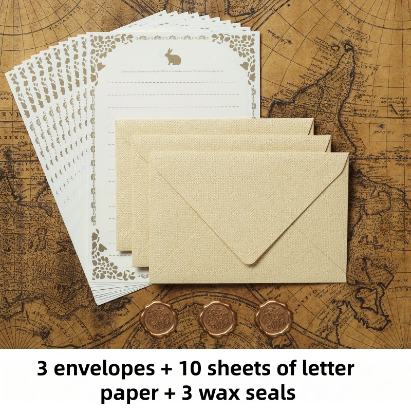 16PCS Vintage Linen Envelopes  - Wax Seal Stamp Set ulasan dan harga