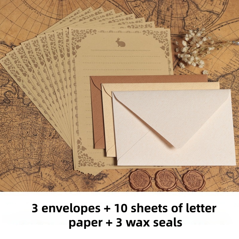 16PCS Vintage Linen Envelopes  - Wax Seal Stamp Set ulasan dan harga