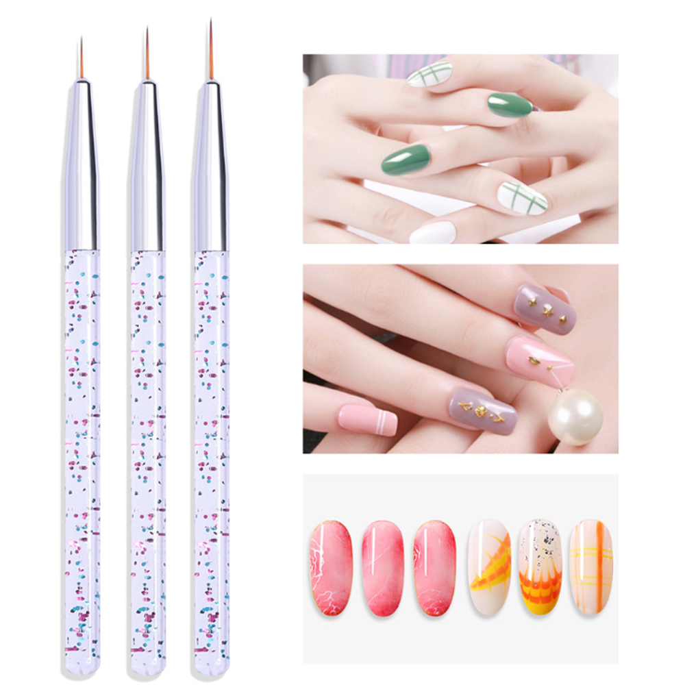 LINMANDA 3Pcs Nail Art Pen Set - Correction Pen Fine ulasan dan harga