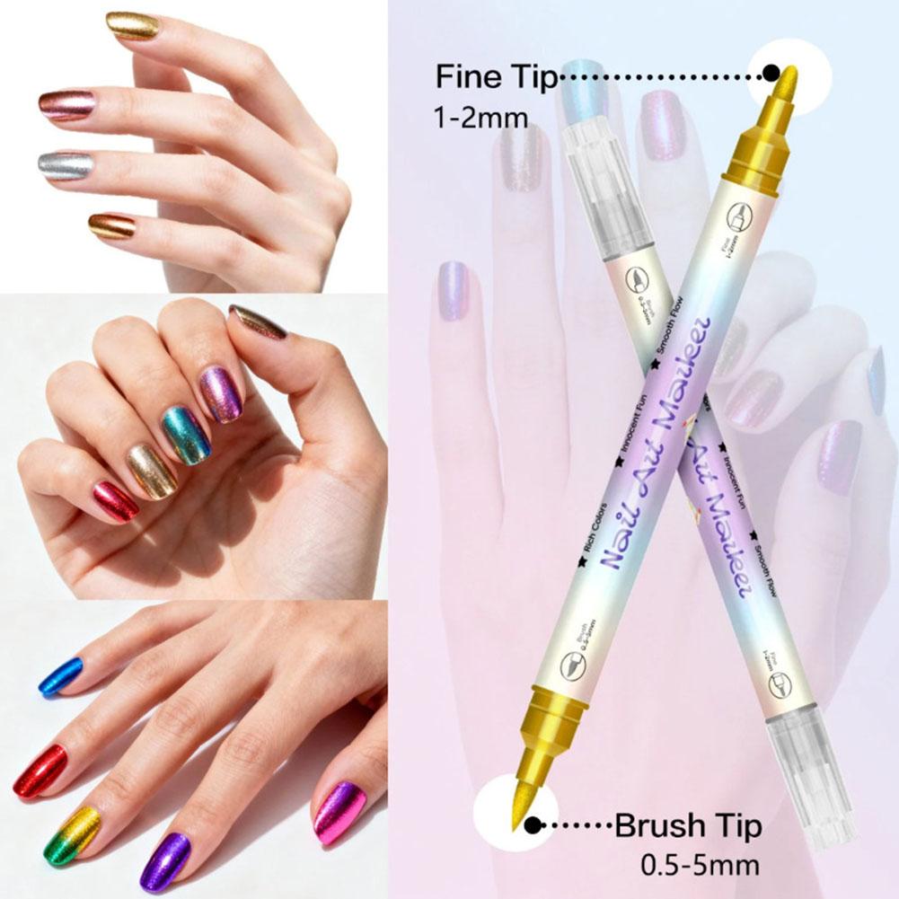 12/24 Colors Dual Tip Nail Art - Correction Pen Fine ulasan dan harga