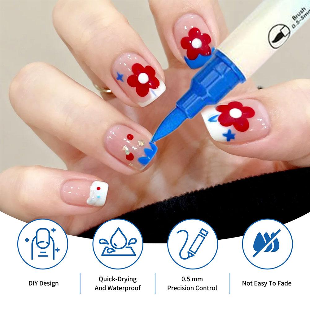 12/24 Colors Dual Tip Nail Art - Correction Pen Fine ulasan dan harga