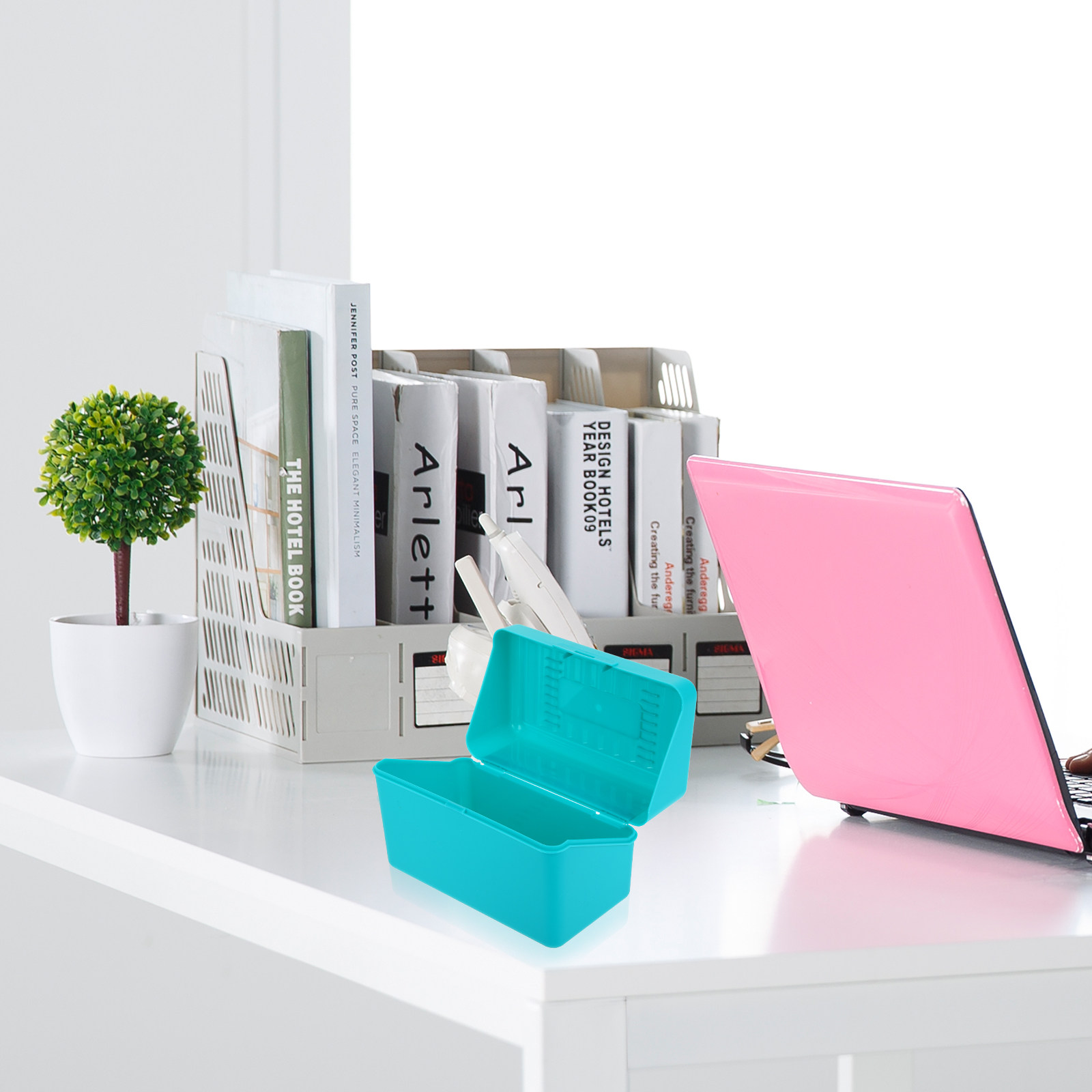 4Pcs Index Card Desktop Storag - Card Index Box ulasan dan harga