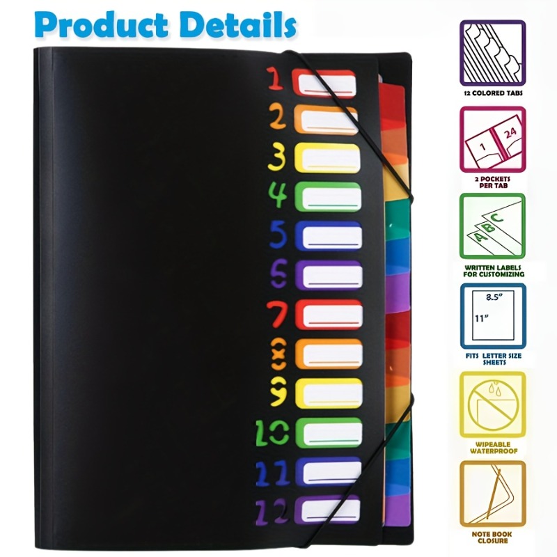 1Pc Black/White Cover Multi-La - Tab Divider A4 ulasan dan harga
