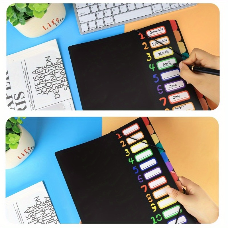 1Pc Black/White Cover Multi-La - Tab Divider A4 ulasan dan harga