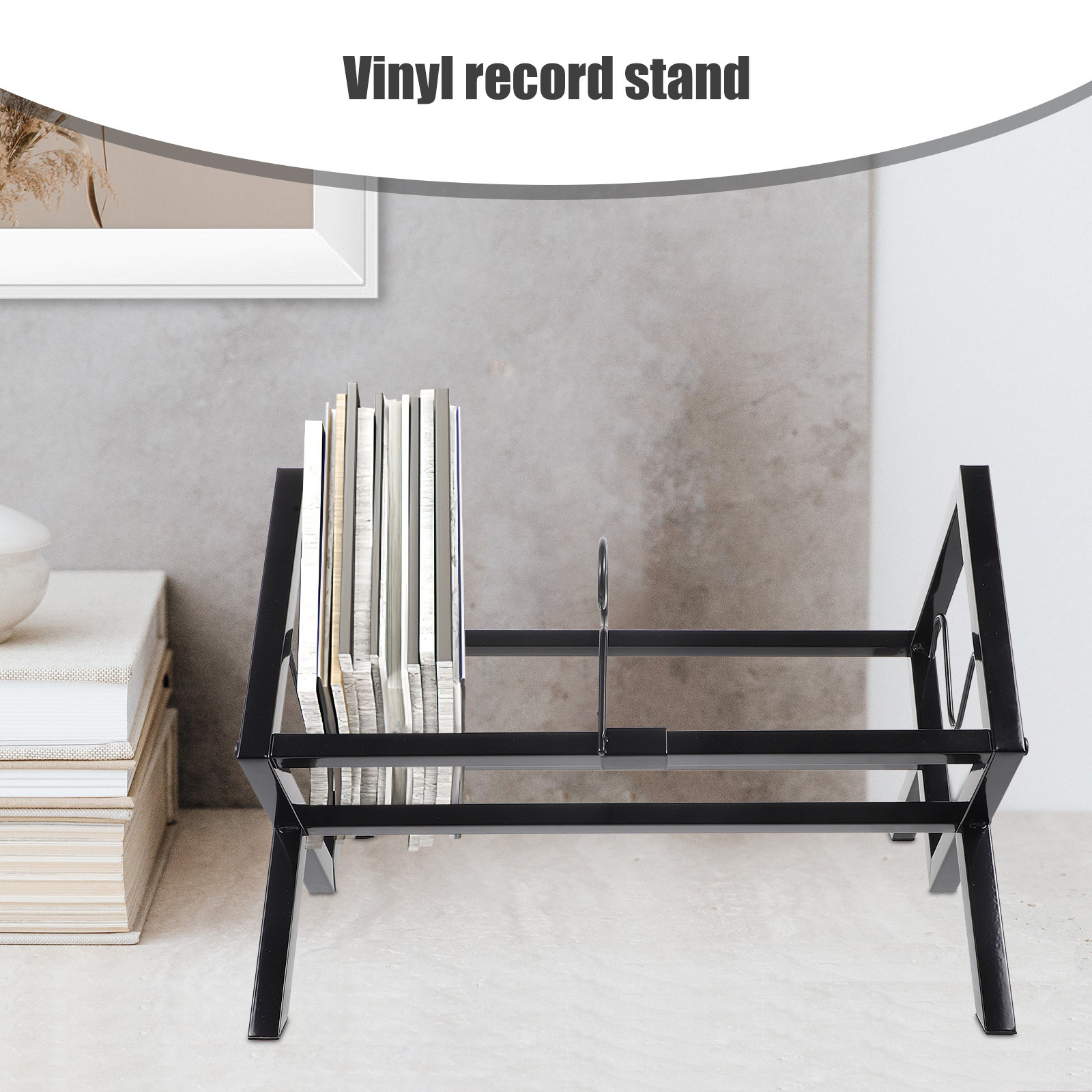 Vinyl Record Storage Rack Desk - Magazine Holder Rack ulasan dan harga