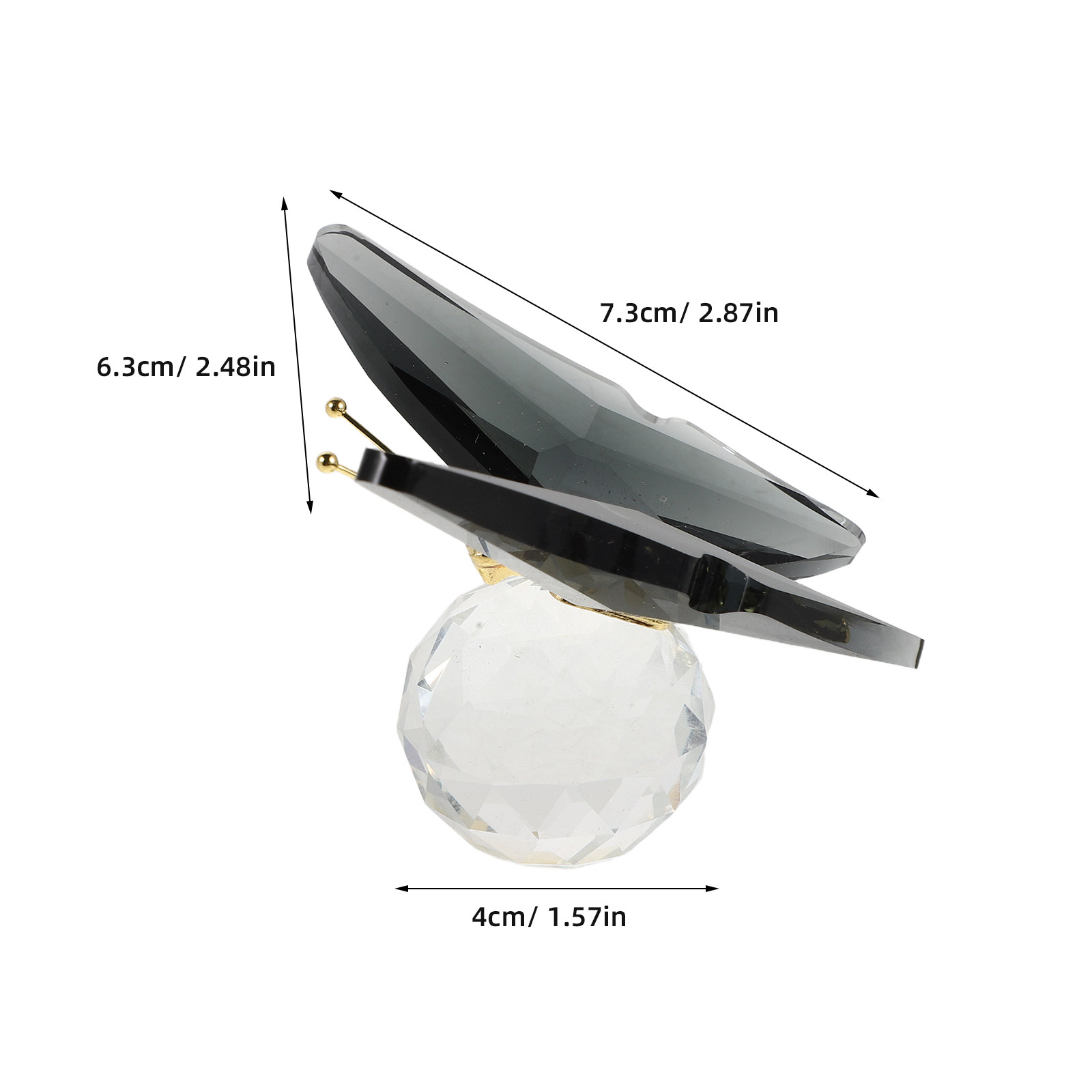 Clear Crystal Butterfly Paperw - Paper Weight Crystal ulasan dan harga