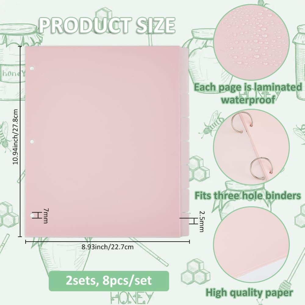 16 Sheets 3 Ring A4 Pink Binde - Tab Divider A4 ulasan dan harga