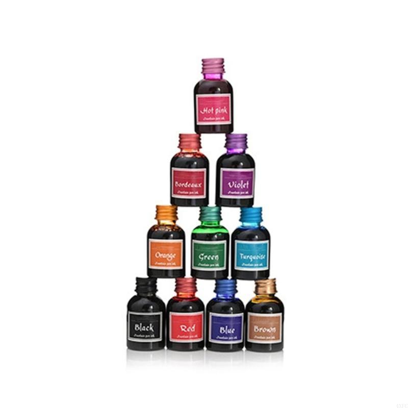 10 Colors 1 Bottle Pure Colorf - Fountain Pen Bottled Ink ulasan dan harga