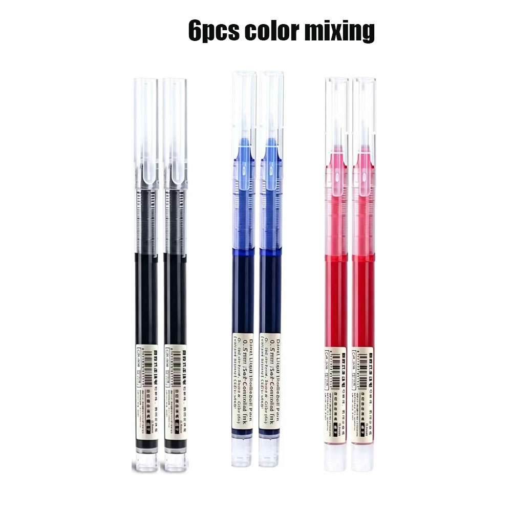 6 Pack Click Gel Pens 0.5mm Bl - Gel Refill Pack ulasan dan harga