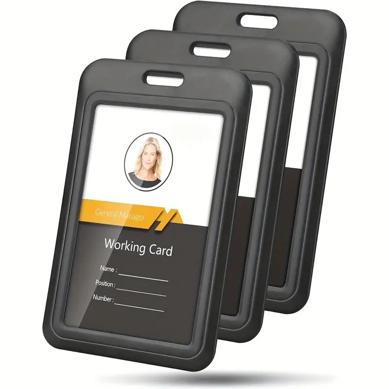 3 pieces heavy duty sliding ID - Index Card Holder ulasan dan harga