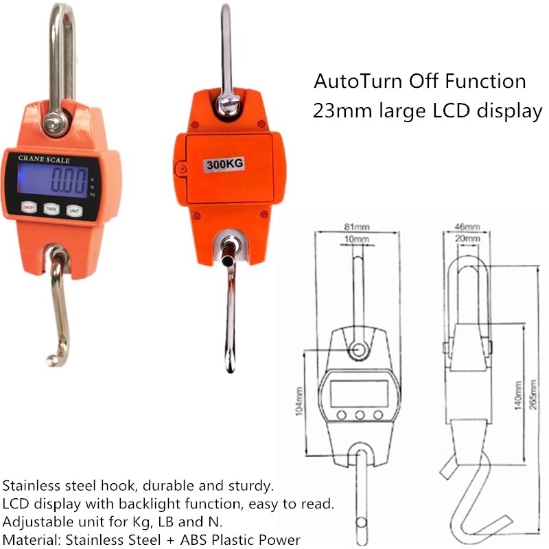 Digital Crane Scale 500kg 1000 - Tape Dispenser Weighted ulasan dan harga