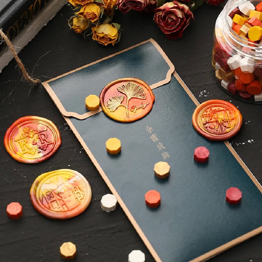 200pcs/bag Octagon Mixed Color - Wax Seal Stamp Set ulasan dan harga
