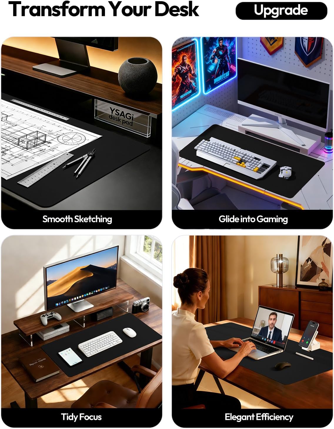Large Leather Desk Pad Protect - Leather Desk Pad ulasan dan harga