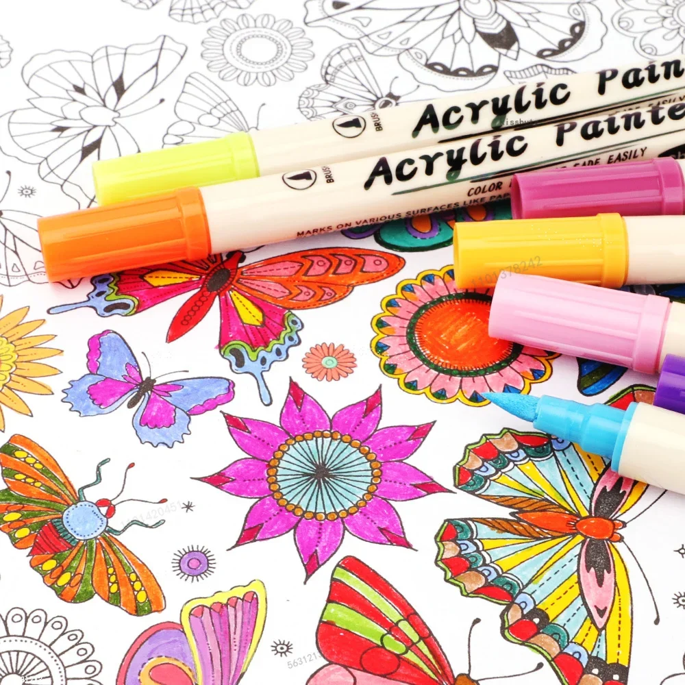 12-36 Colors Acrylic Paint Mar - Correction Pen Fine ulasan dan harga
