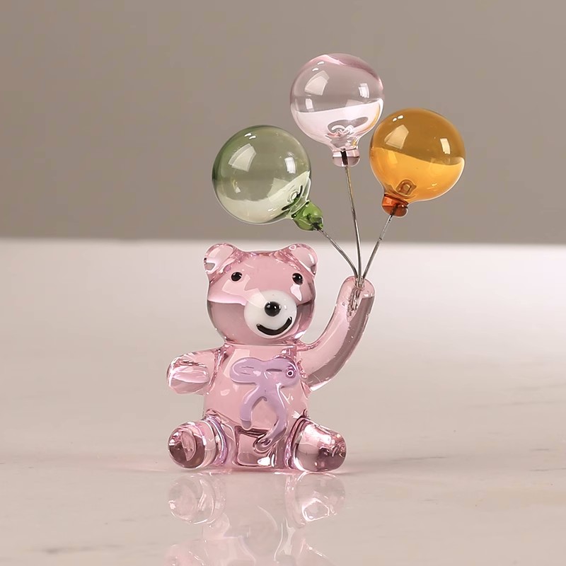 Crystal Bear Figurine with Thr - Paper Weight Crystal ulasan dan harga