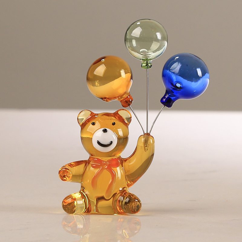 Crystal Bear Figurine with Thr - Paper Weight Crystal ulasan dan harga