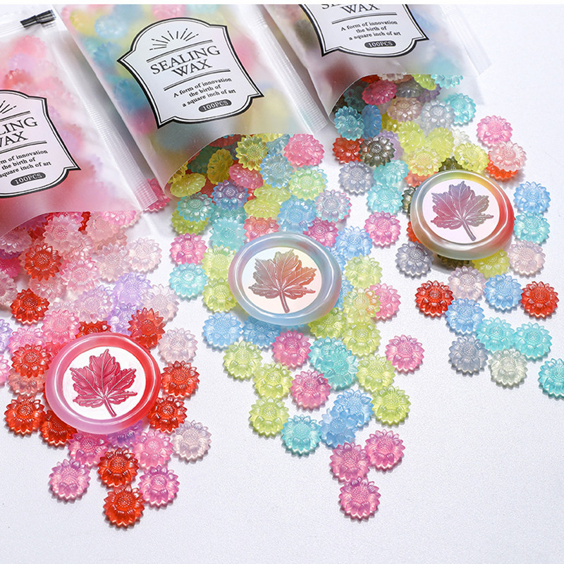 100pcs Translucent Sunflower S - Wax Seal Stamp Set ulasan dan harga