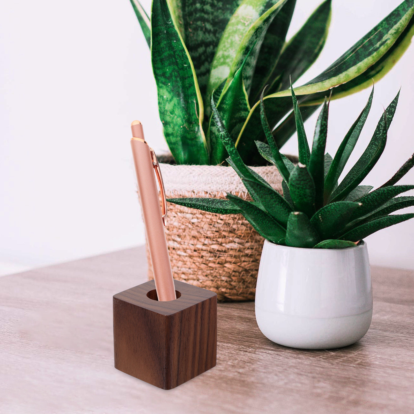 Single Wood Pen Holder Walnut  - Pen Rest Single ulasan dan harga