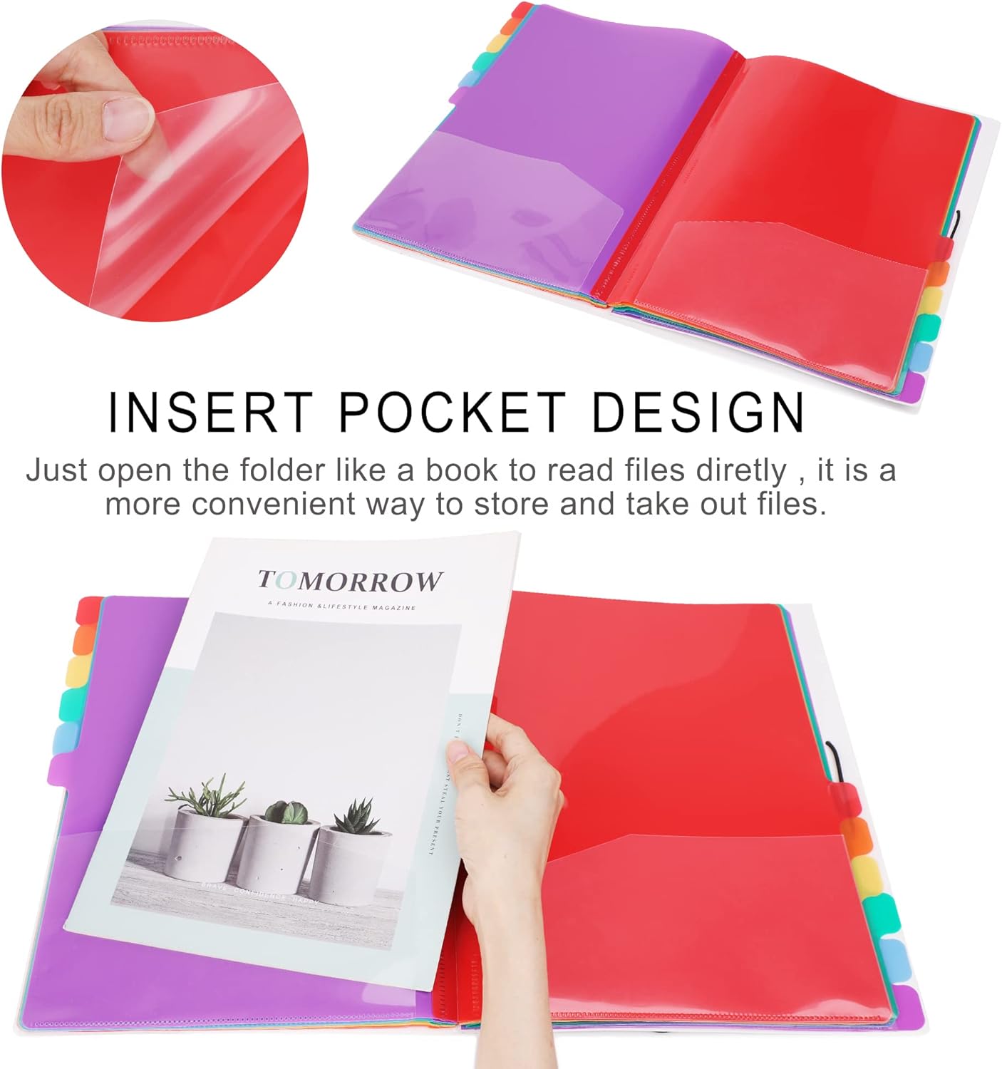 A4 Size Rainbow Tab Expanding  - Tab Divider A4 ulasan dan harga