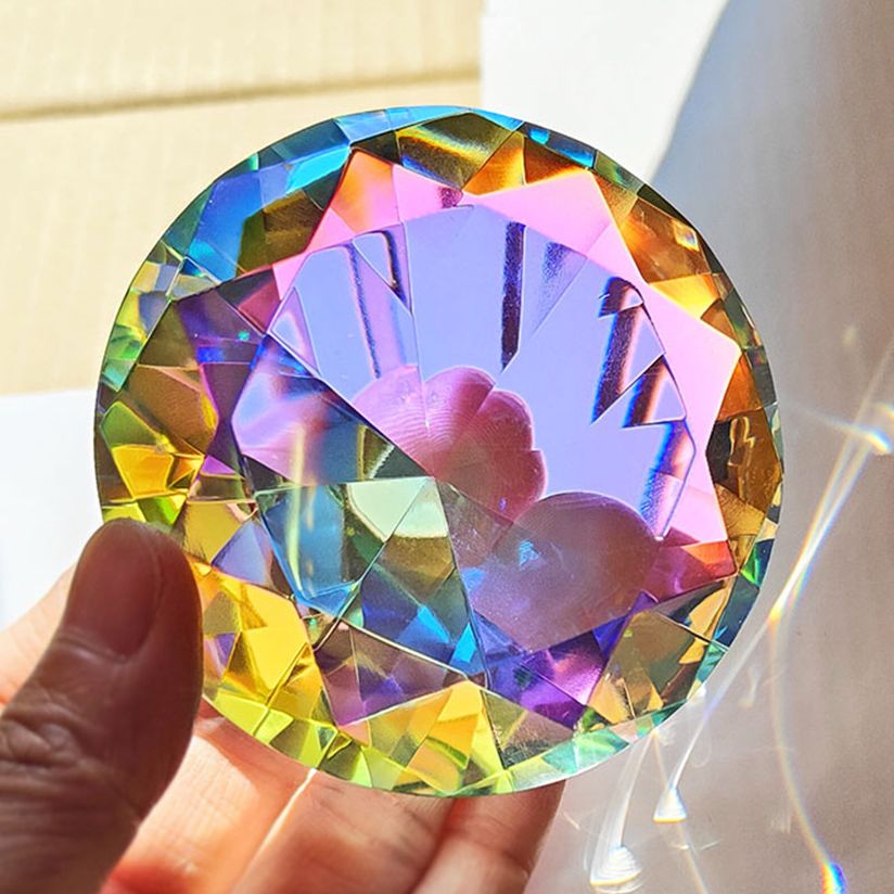 30-80mm AB Colorful K9 Crystal - Paper Weight Crystal ulasan dan harga