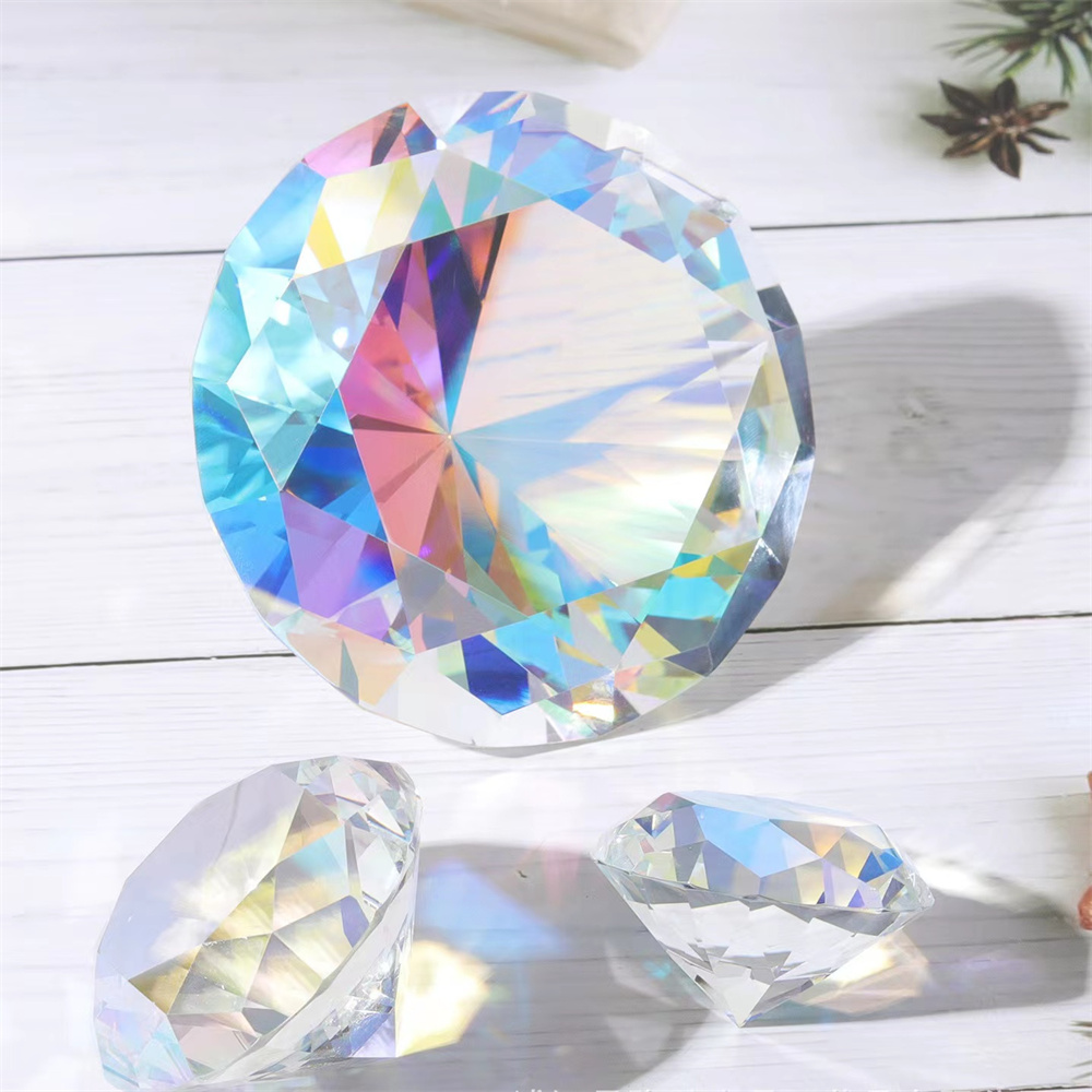 30-80mm AB Colorful K9 Crystal - Paper Weight Crystal ulasan dan harga