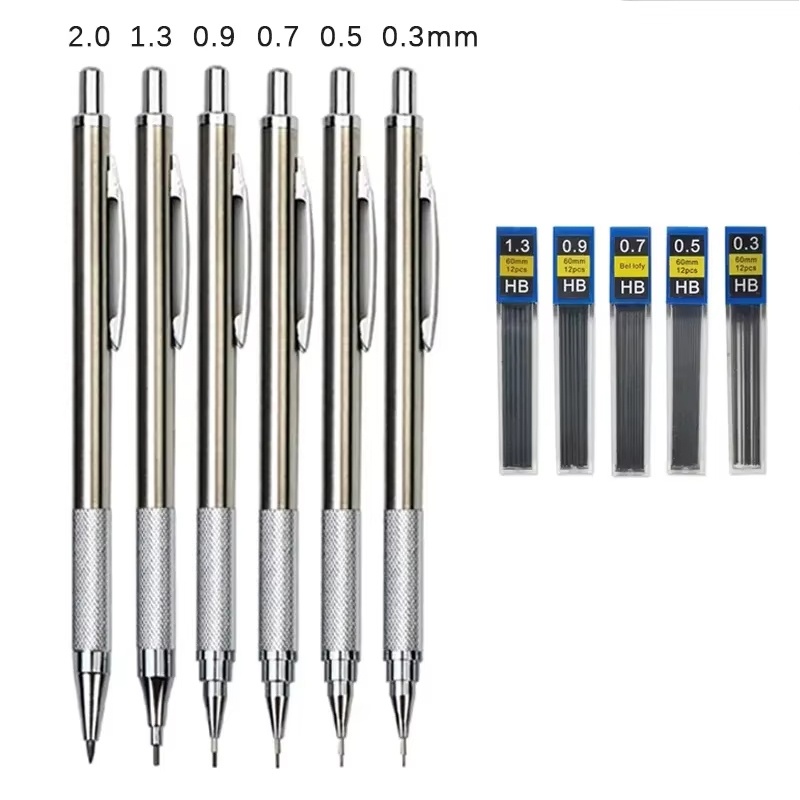 Metal Mechanical Pencil Set 0. - Mechanical Pencil 0.3 ulasan dan harga