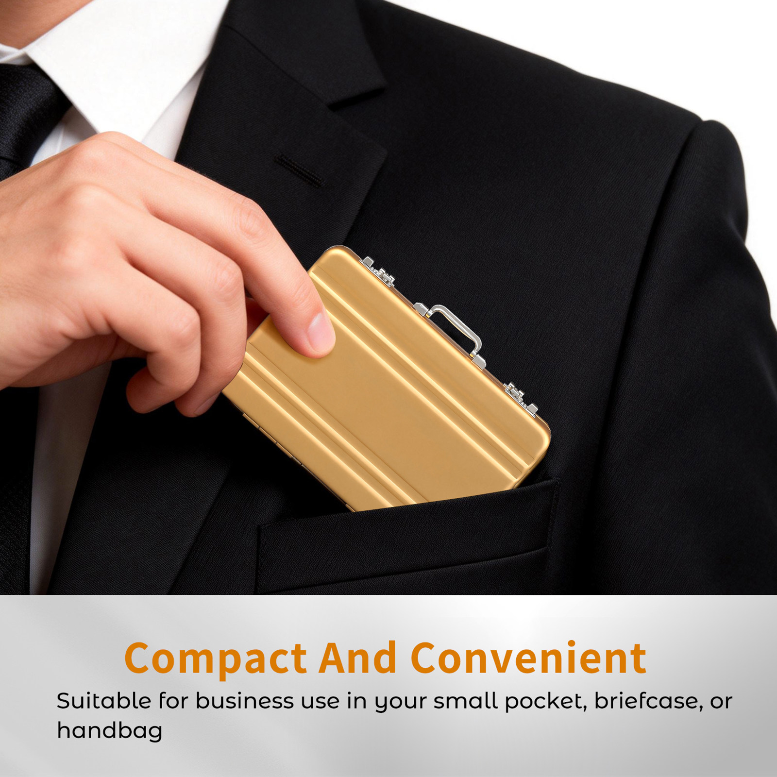 1pc Aluminum Business Card Box - Card Index Box ulasan dan harga