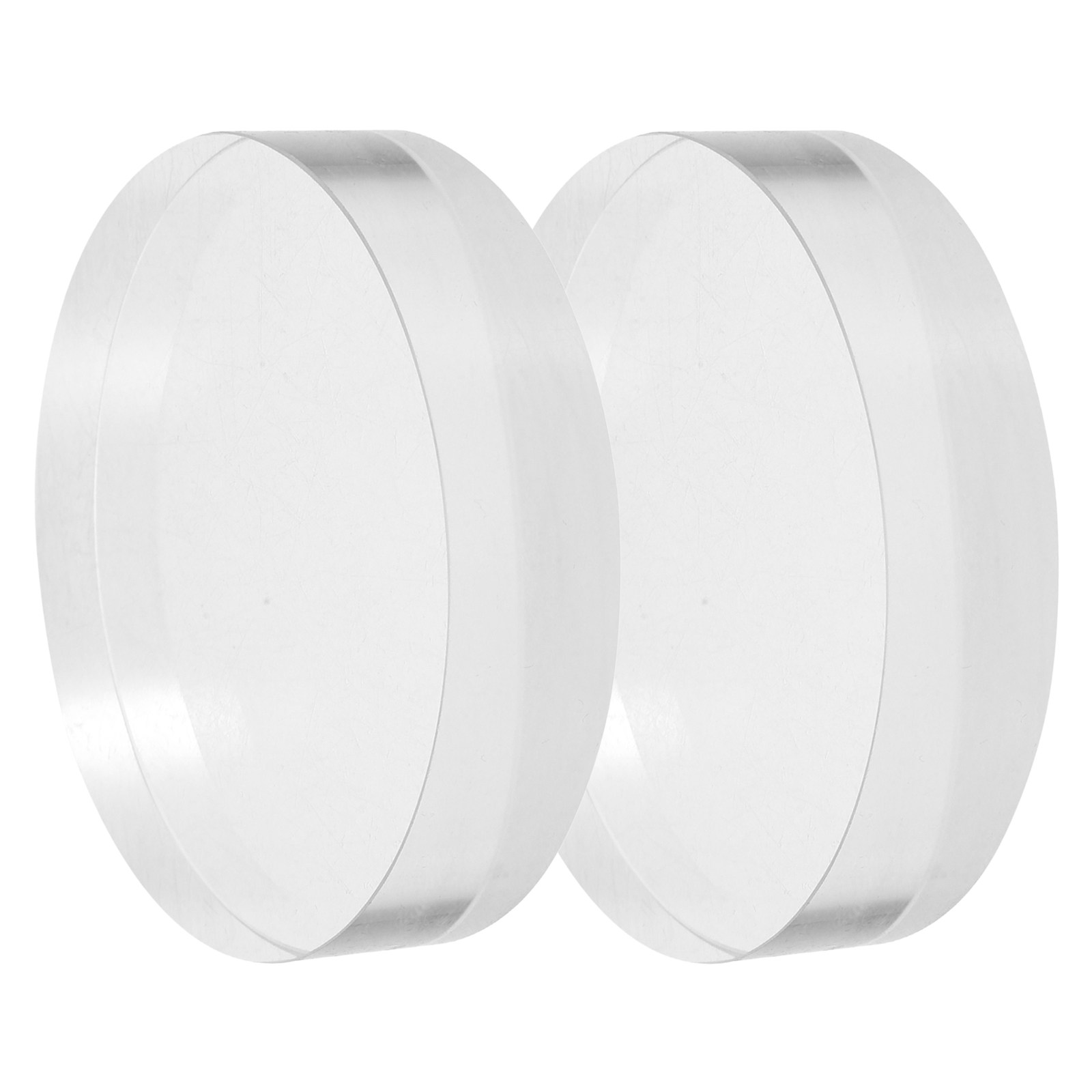 2Pcs Transparent Round Glass P - Book Weight Glass ulasan dan harga