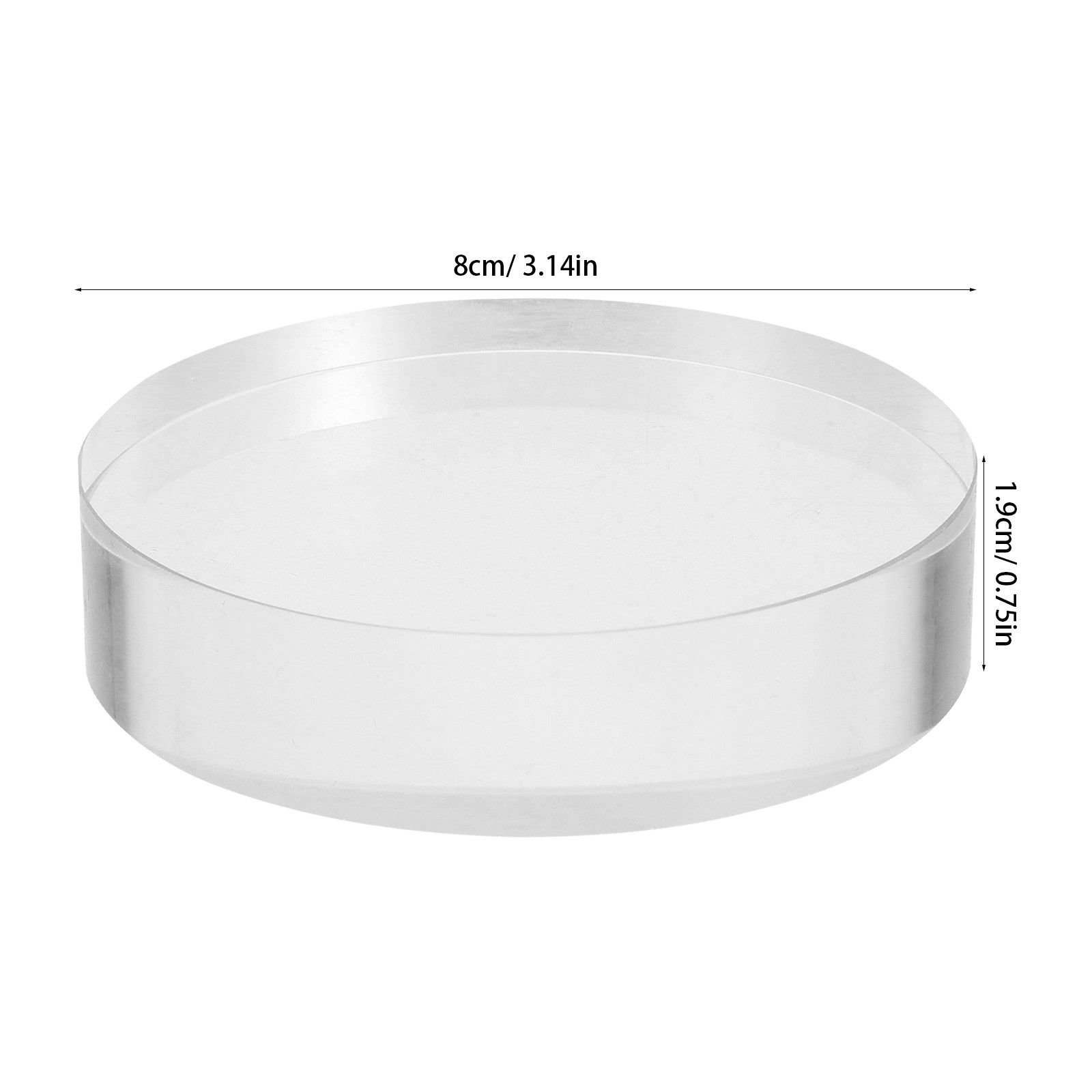 2Pcs Transparent Round Glass P - Book Weight Glass ulasan dan harga